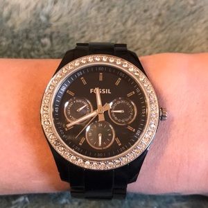 Black Fossil watch